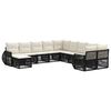 vidaXL Gartensofa-set 11 Stk. Schwarz Poly-Rattan