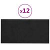 vidaXL Wandpaneele 12 Stk. Schwarz 60x30 cm Samt 2,16 m&sup2;