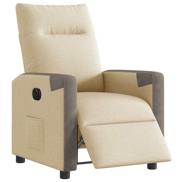 vidaXL Relaxsessel Elektrisch Creme Stoff