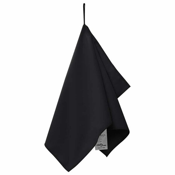 vidaXL Sporthandt&uuml;cher 2 pcs Schwarz 50 x 30 cm Polyester und Polyamid