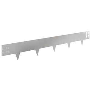 vidaXL Raseneinfassung 30 stk. 100 x 15 cm Stahl Silber
