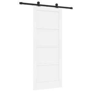 vidaXL Schiebet&uuml;r ORKDAL 83 x 202 cm Massives Kiefernholz Wei&szlig;