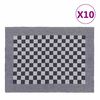 vidaXL Geschirrt&uuml;cher 10 Stk. Blau und Wei&szlig; 50x70 cm Baumwolle