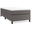 vidaXL Boxspringbettgestell Grau 100x200 cm Kunstleder