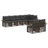 vidaXL Gartensofa-set 8 stk. Grau Poly-Rattan