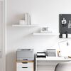 vidaXL Schwebende Wandregale 2 Stk. Wei&szlig; 60x23,5x3,8cm MDF