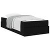 vidaXL Bettgestell mit Matratze mit Matratze 2 pcs Schwarz Stoff