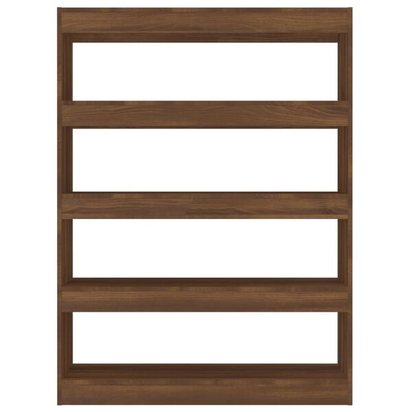 vidaXL B&uuml;cherregal/Raumteiler Braun Eichen-Optik 100x30x135 cm