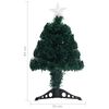 vidaXL Vorbeleuchteter Weihnachtsbaum mit St&auml;nder und LED 64 cm Glasfaser
