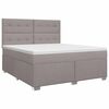 vidaXL Boxspringbett mit Matratze Taupe 180 x 200 cm Stoff