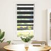 vidaXL Doppelrollo Schwarz 65x100 cm Stoffbreite 60,9 cm Polyester