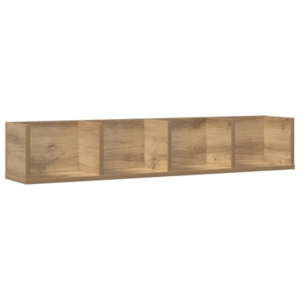 vidaXL CD-Wandregal Artisan-Eiche 100x18x18 cm Holzwerkstoff
