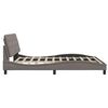 vidaXL Bettgestell mit LED ohne Matratze Taupe 200x200 cm Stoff