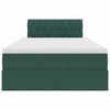 vidaXL Bett mit Stauraum und LED mit LED Dunkelgr&uuml;n 120 x 200 cm Samt