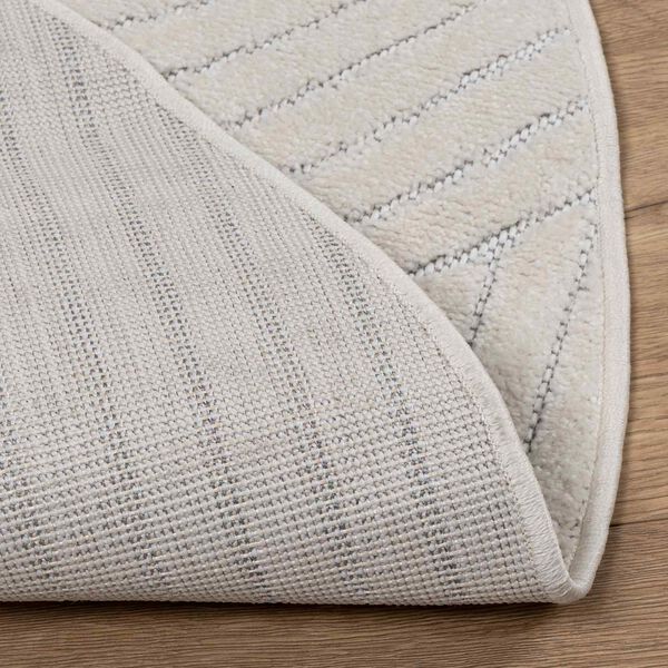 vidaXL Bereichsteppiche Rund Creme &Oslash; 120 CM