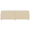 vidaXL Bettrahmen mit Matratze Creme 200 x 200 cm Stoff