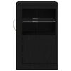 vidaXL LED-Sideboard Schwarz Eichen-Optik 41 x 37 x 67 cm