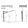 Madison Balkonschirm Sun Wave 270x150 cm Grau PAC3P014