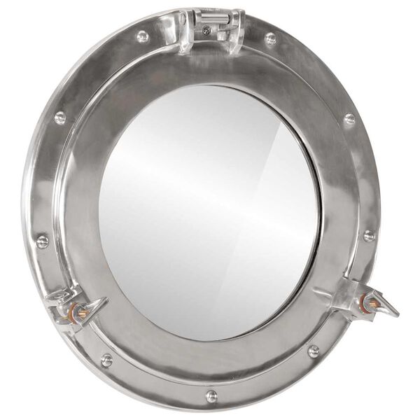 vidaXL Bullaugen-Spiegel Wandmontage &Oslash;38 cm Aluminium und Glas