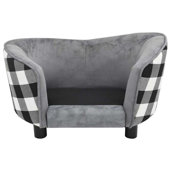 vidaXL Hundesofa Grau 68x38x38 cm Pl&uuml;sch