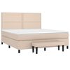 vidaXL Boxspringbett Matratze Cappuccino-Braun 180x200 cm Kunstleder