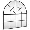 vidaXL Wandspiegel Schwarz 80x80 cm Gew&ouml;lbt Eisen