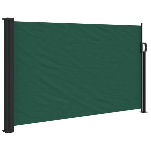 vidaXL Seitenmarkise Ausziehbar Dunkelgr&uuml;n 120x500 cm