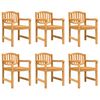 vidaXL Gartenst&uuml;hle 6 Stk. 58x59x88 cm Massivholz Teak