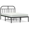 vidaXL Bettgestell mit Kopfteil Metall Schwarz 120x190 cm