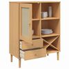 vidaXL Highboard SENJA Rattan-Optik Braun 90x40x112 cm Kiefernholz