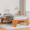 vidaXL Bettrahmen Braun 90 x 190 cm Massives Kiefernholz
