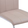vidaXL 7-tlg. Essgruppe Kunstleder Cappuccino-Braun