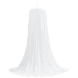 vidaXL Moskito-Netz f&uuml;r das Bett 3 pcs 156 Mesh Wei&szlig; ⌀56 x 220 cm