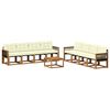 vidaXL Outdoor-Sofagarnitur 9 stk. Natur und Creme