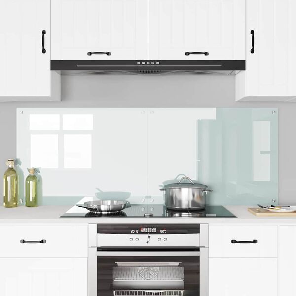vidaXL K&uuml;chenr&uuml;ckwand 2 pcs Wei&szlig; 80 x 60 cm Geh&auml;rtetes Glas