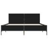 vidaXL Bettgestell Schwarz 160x200 cm Holzwerkstoff und Metall