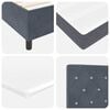 vidaXL Boxspringbett mit Matratze Dunkelgrau 90 x 190 cm Stoff