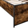 vidaXL Bettgestell R&auml;uchereiche 100x200 cm Holzwerkstoff und Metall