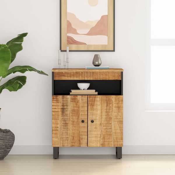 vidaXL Sideboard mit 2 T&uuml;ren 60x33x75 cm Massivholz Mango