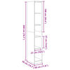 vidaXL Kleiderschrank Grau Sonoma 30x50x200 cm Holzwerkstoff