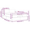 vidaXL Ottoman-Bett mit Matratze & LEDs Dunkelgrau 140x190 cm Samt