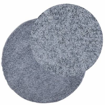 vidaXL Teppich Shaggy Hochflor Modern Blau Ø 200 cm