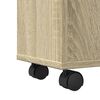vidaXL Schmaler Badschrank mit R&auml;dern Sonoma-Eiche Holzwerkstoff