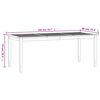 vidaXL Garten-Esstisch 200x90x75 cm Massivholz Teak