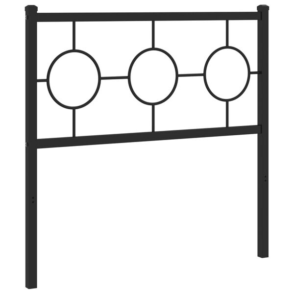 vidaXL Kopfteil Metall Schwarz 90 cm