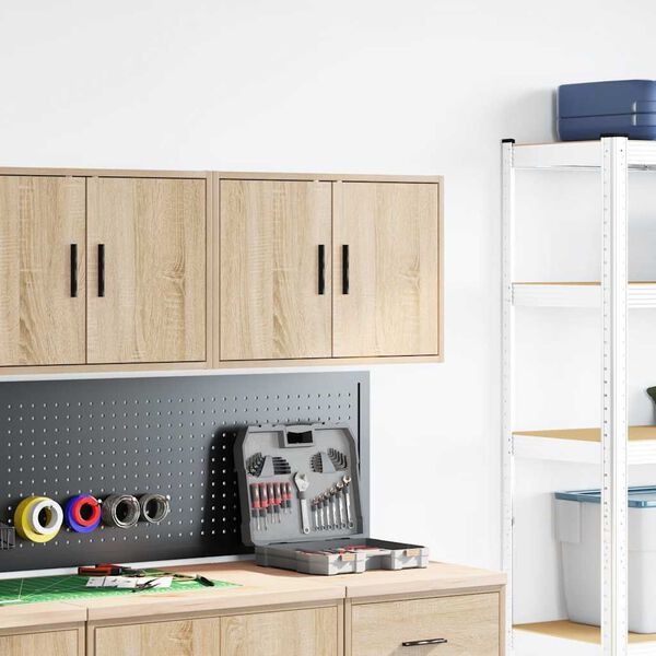 vidaXL Garagen-Wandschrank Sonoma-Eiche Holzwerkstoff