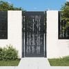 vidaXL Gartentor Anthrazit 100x175 cm Stahl Bambus-Design