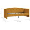 vidaXL Tagesbett USB Braun Samt 90x200 cm