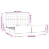 vidaXL Bettgestell ohne Matratze Hellgrau 160x200 cm Samt