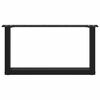 vidaXL Couchtischbeine U-Form 2 Stk. Schwarz 70x(30-31) cm Stahl
